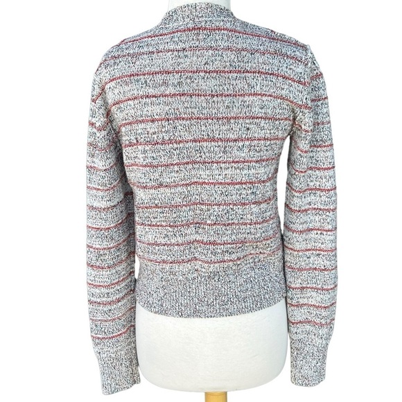 Free People Zig Zag Chevron Knit Crewneck Sweater Small GUC Soft Cozy - Picture 4 of 11